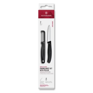Victorinox - SWISS CLASSIC Kitchen Knife and Peeler Set, Black