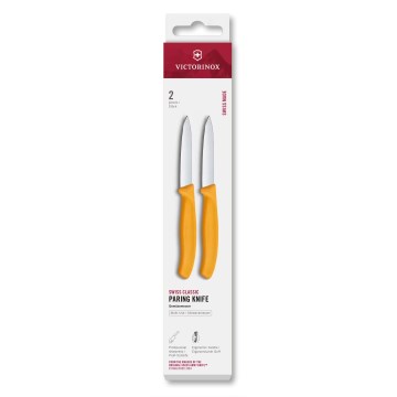 Victorinox - SWISS CLASSIC Kitchen Vegetable Knife Set, 8 cm blade, 2-piece, Yellow