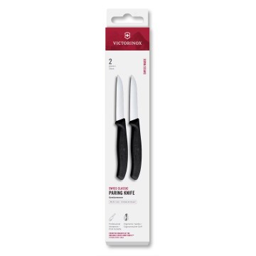 Victorinox - SWISS CLASSIC Vegetable Knife Set, 8 cm, 2-piece, Black