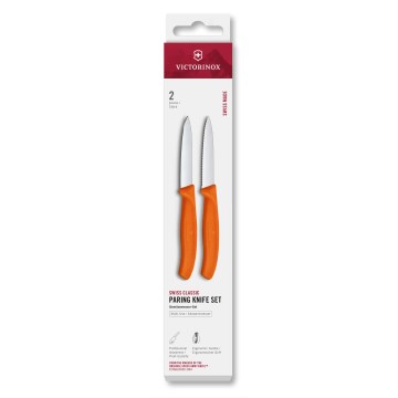 Victorinox - SWISS CLASSIC Vegetable Knife Set, 8 cm, 2-piece, Orange