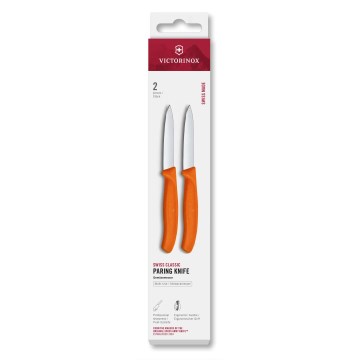 Victorinox - SWISS CLASSIC Vegetable Knife Set, 8 cm, 2-piece, Orange