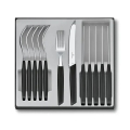 Victorinox - SWISS MODERN 12-piece black cutlery set