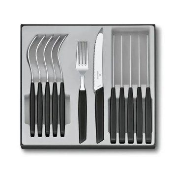 Victorinox - SWISS MODERN 12-piece black cutlery set