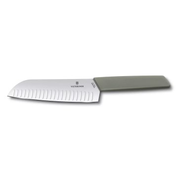 Victorinox - SWISS MODERN 17 cm Santoku Kitchen Knife, Green