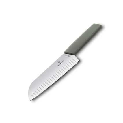 Victorinox - SWISS MODERN 17 cm Santoku Kitchen Knife, Green