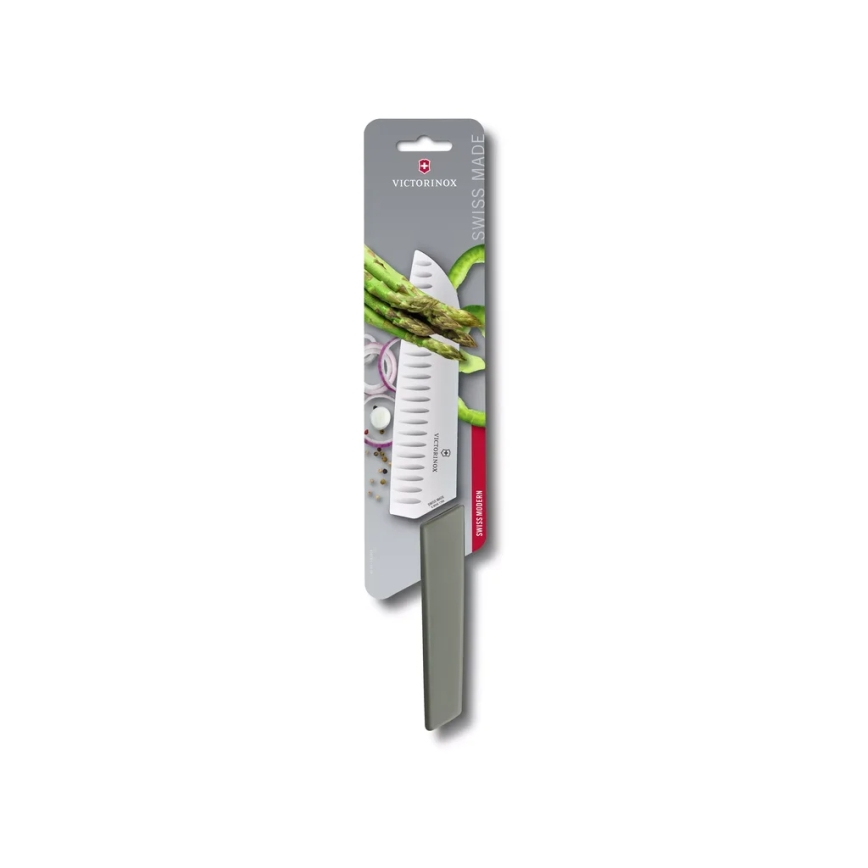 Victorinox - SWISS MODERN 17 cm Santoku Kitchen Knife, Green
