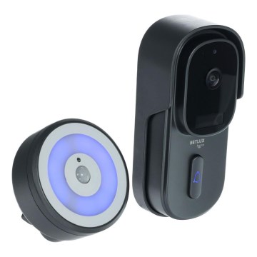 Video doorbell with motion sensor 5MPx 1440p 5200 mAh Wi-Fi IP65 anthracite