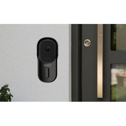 Video doorbell with motion sensor Full HD 1080p 5200 mAh IP65 Wi-Fi black