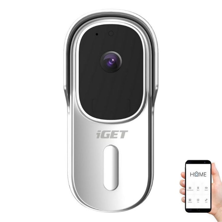 Video doorbell with motion sensor Full HD 1080p 5200 mAh IP65 Wi-Fi white