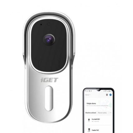 Video doorbell with motion sensor Full HD 1080p 5200 mAh IP65 Wi-Fi white