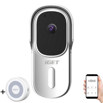 Video doorbell with motion sensor Full HD 1080p IP65 Wi-Fi white + speaker