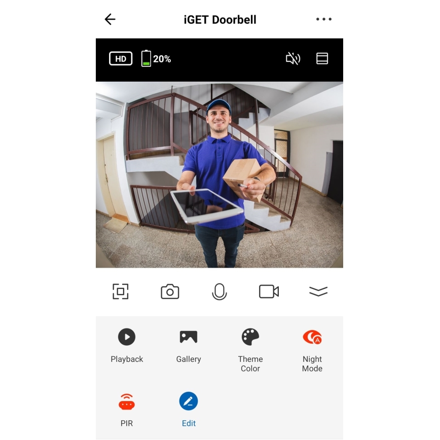 Video doorbell with motion sensor Full HD 1080p IP65 Wi-Fi white + speaker