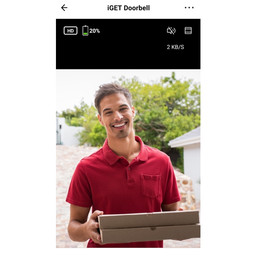 Video doorbell with motion sensor Full HD 1080p IP65 Wi-Fi white + speaker