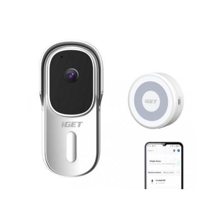 Video doorbell with motion sensor Full HD 1080p IP65 Wi-Fi white + speaker