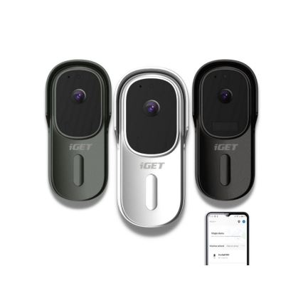 Video doorbell with motion sensor Full HD 1080p IP65 Wi-Fi white + speaker