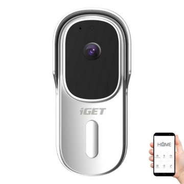 Video Doorbell with Motion Sensor — Full HD 1080p, 5200 mAh, IP65, Wi‑Fi (Tuya), White