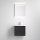 VIGO bathroom cabinet with basin + backlit LED wall mirror, LED/10W/230V, IP44, black