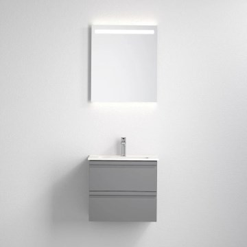 VIGO bathroom vanity with sink + LED backlit wall mirror LED/10W/230V IP44, gray