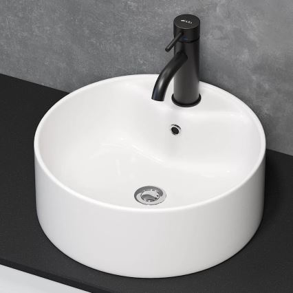 VIKEDAL Countertop Basin, Ø 38 cm, Ceramic/White