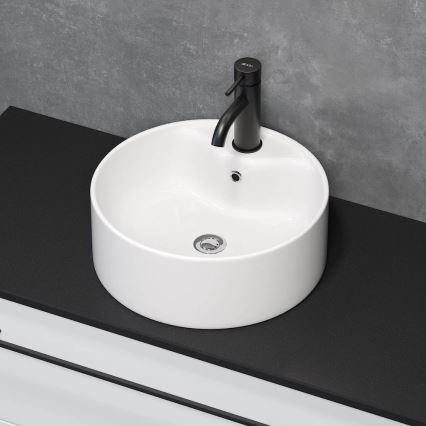 VIKEDAL Countertop Basin, Ø 38 cm, Ceramic/White