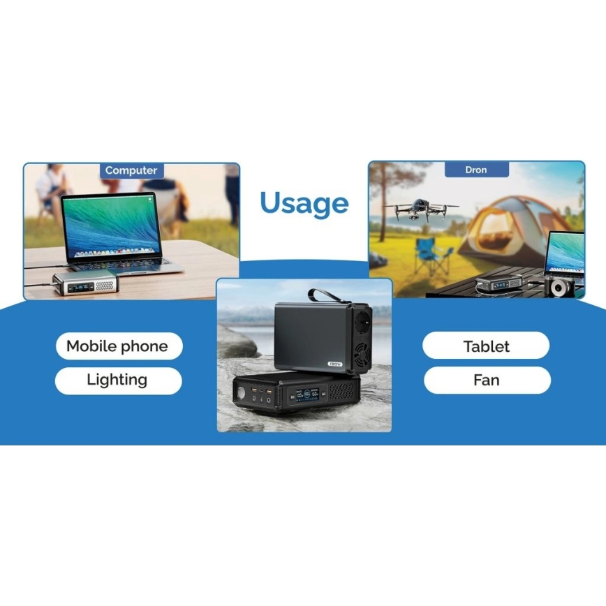 Viking - 10,000 mAh Battery Generator with LED Display and Power Delivery