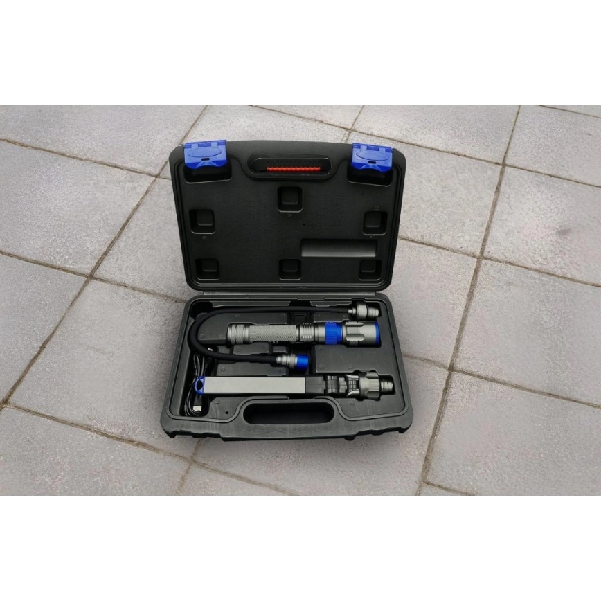 Viking - 3-in-1 Dimmable Rechargeable LED Flashlight, 5V, IPX4, 380 lm, 2200 mAh