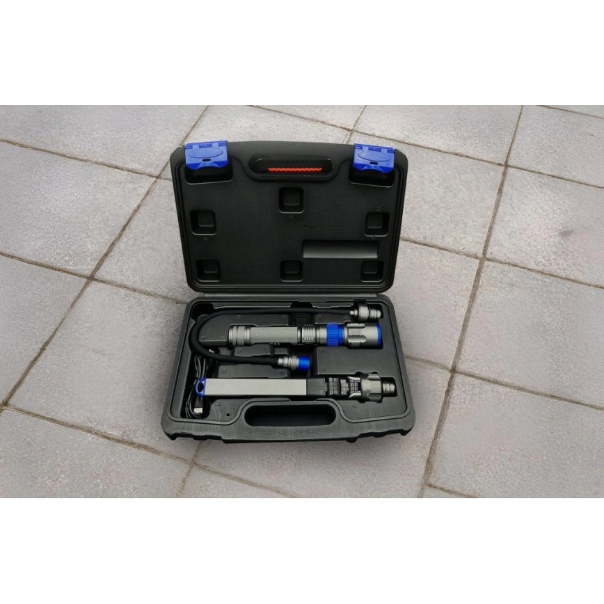 Viking - 3-in-1 LED Rechargeable Flashlight, 5V, IPX4, 380 lm, 2200 mAh