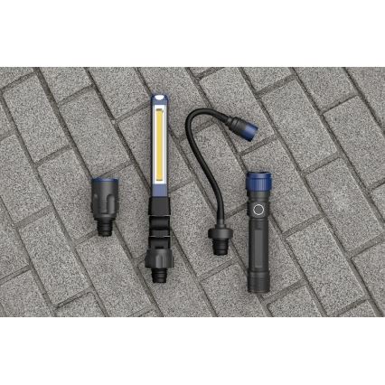 Viking - 3-in-1 LED Rechargeable Flashlight, 5V, IPX4, 380 lm, 2200 mAh