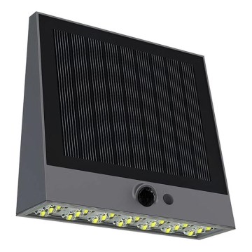 Viking - Dimmable LED Solar Wall Light with Sensor, 2W/3.7V, IP54, 4000K, 2000 mAh