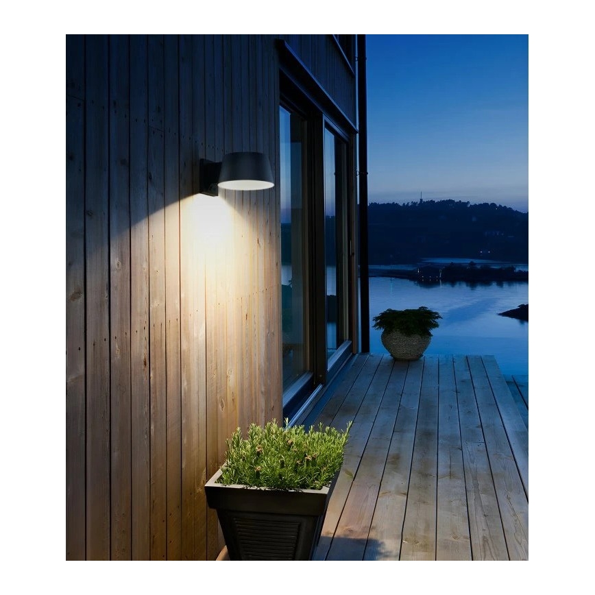 Viking - Dimmable LED Solar Wall Light with Sensor LED/1W/3,7V IP44 4000K 2000 mAh