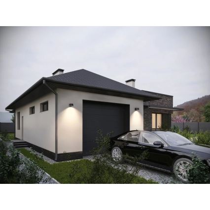 Viking - Dimmable LED Solar Wall Light with Sensor LED/1W/3,7V IP44 4000K 2000 mAh