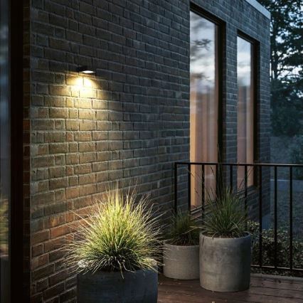 Viking - Dimmable LED Solar Wall Light with Sensor LED/2W/3,7V IP65 4000K 2000 mAh