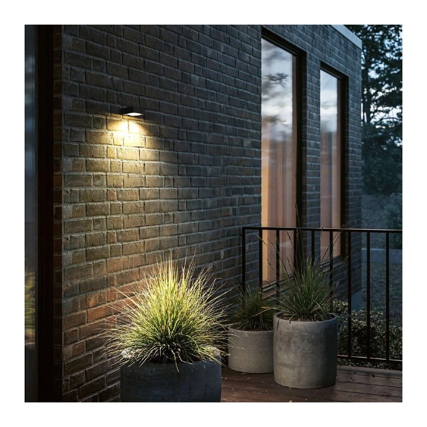 Viking - Dimmable LED Solar Wall Light with Sensor LED/2W/3,7V IP65 4000K 2000 mAh