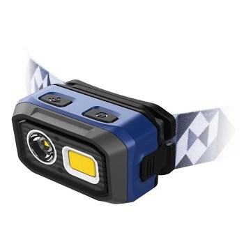 Viking - Dimmable Rechargeable LED Headlamp with Sensor LED/5V IPX4 400 lm 3xAAA/1000 mAh