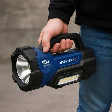 Viking - LED Dimmable Rechargeable Flashlight LED/5V IPX4 1000 lm 8000 mAh