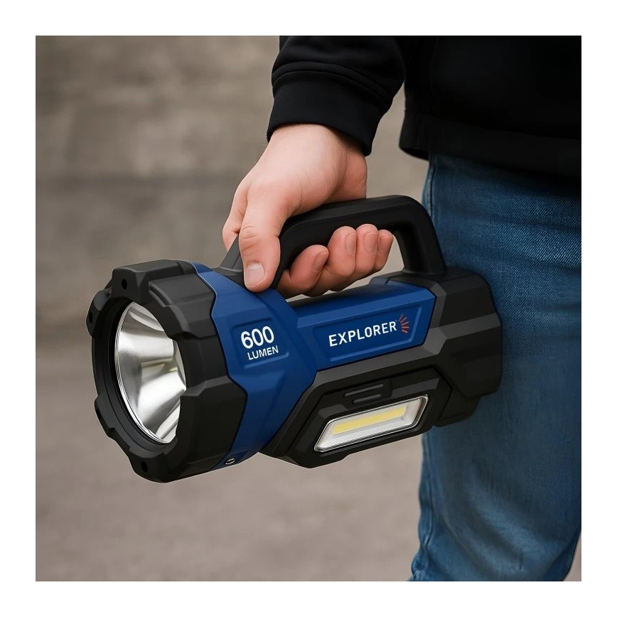 Viking - LED Dimmable Rechargeable Flashlight LED/5V IPX4 1000 lm 8000 mAh