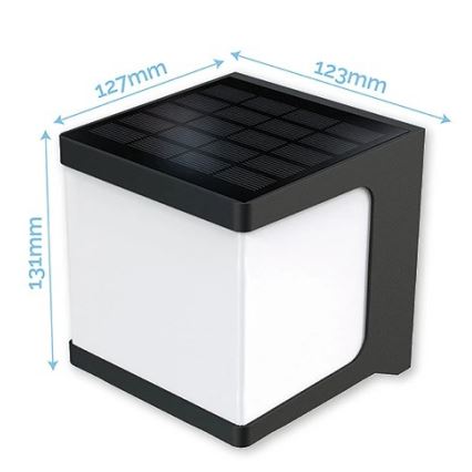 Viking - LED Solar Wall Light with Sensor, LED 1.5W/3.7V, IP54, 4000K, 2000 mAh