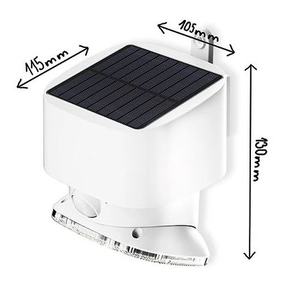 Viking - LED Solar Wall Light with Sensor LED/1W/3,7V IP44 3000/4000K 4000 mAh