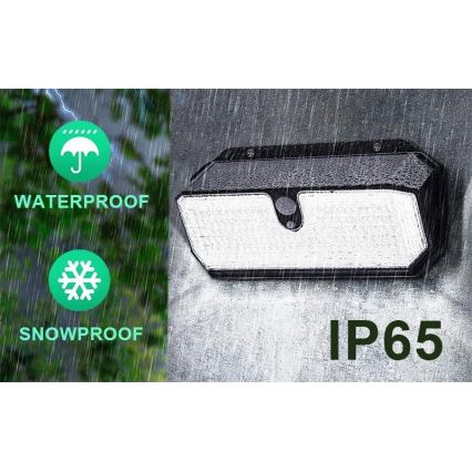 Viking - LED Solar Wall Light with Sensor LED/2W/3.7V IP65 6000K 2200 mAh