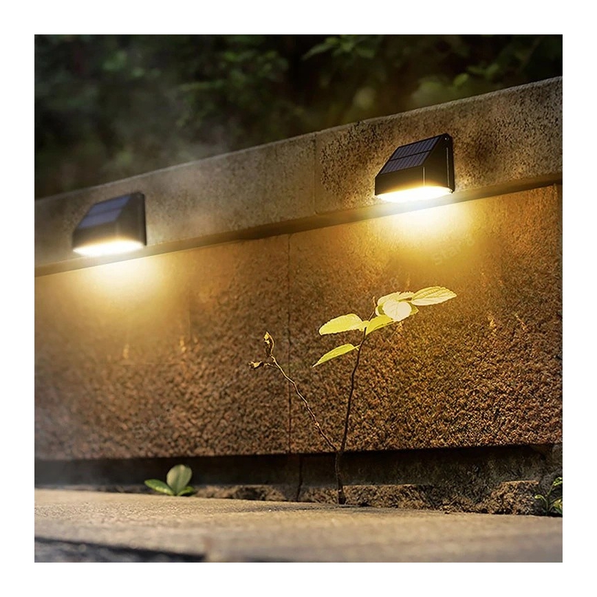 Viking - LED Solar Wall Light with Sensor, 3.7V, IP54, 3000/4000K, 2000 mAh