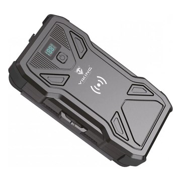 Viking - Power Bank with LED Flashlight, Wireless Charging and Solar Panel Power Delivery 22.5W/10000 mAh