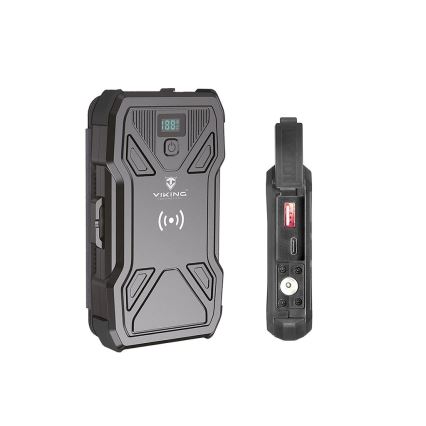 Viking - Power Bank with LED Flashlight, Wireless Charging and Solar Panel Power Delivery 22.5W/10000 mAh