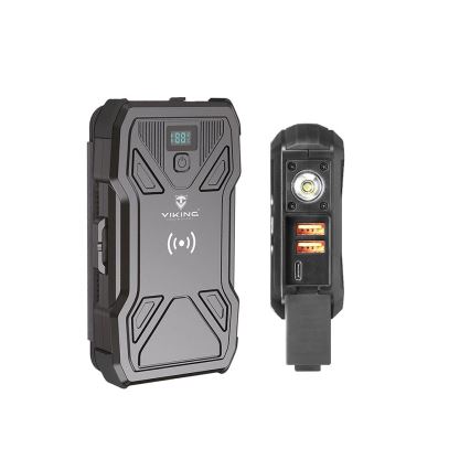Viking - Power bank with LED flashlight, wireless charging and solar panel, Power Delivery 22.5 W / 20,000 mAh