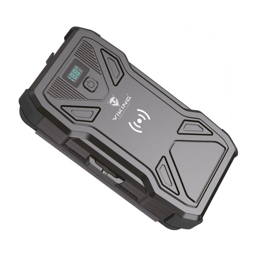 Viking - Power bank with LED flashlight, wireless charging and solar panel, Power Delivery 22.5 W / 20,000 mAh