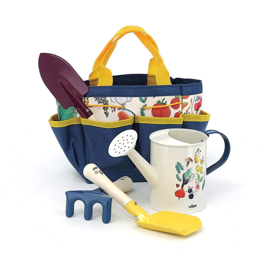 Vilac - Garden bag with tools and a watering can