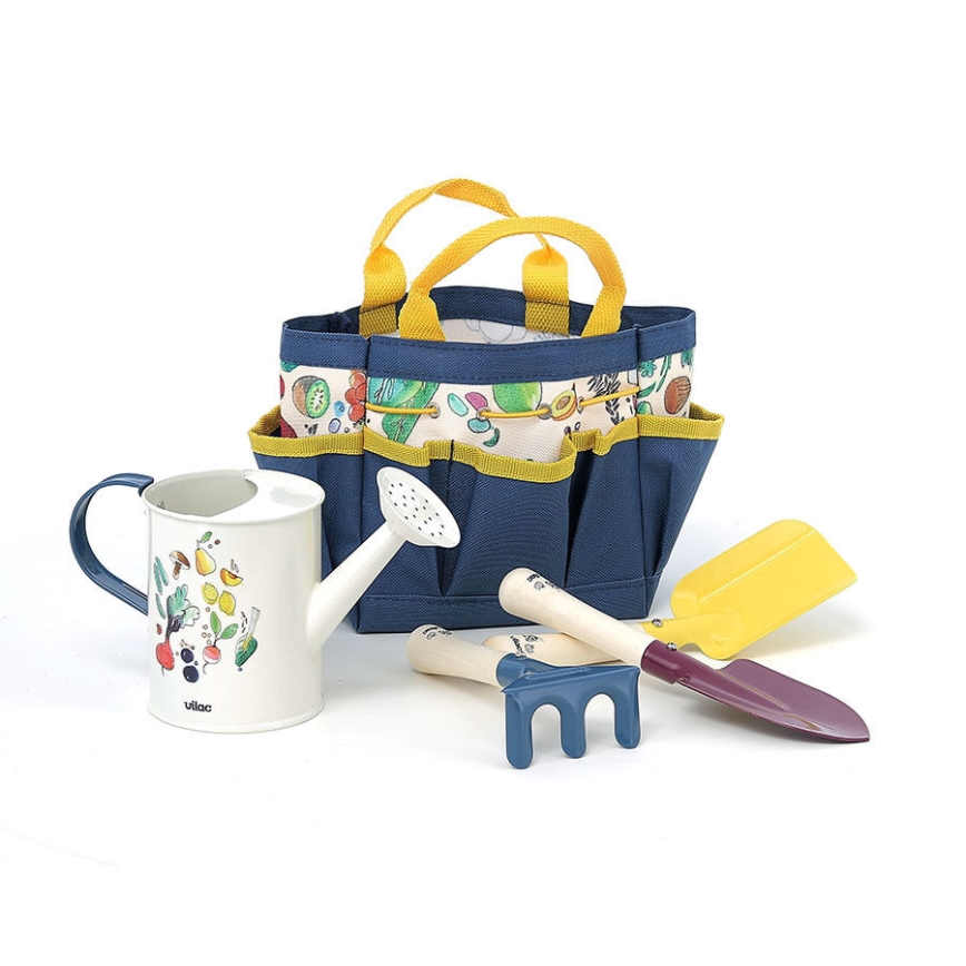 Vilac - Garden bag with tools and a watering can