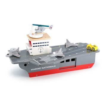 Vilac - Wooden aircraft carrier with accessories