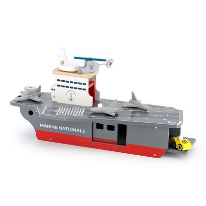 Vilac - Wooden aircraft carrier with accessories