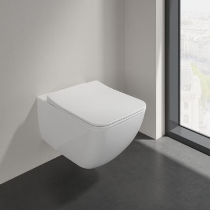 Villeroy & Boch 4611RL01 - Wall-hung toilet with SoftClose seat VENTICELLO ceramic/white
