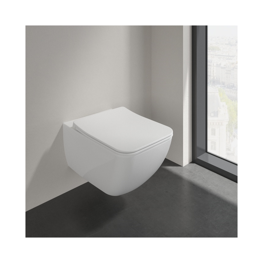 Villeroy & Boch 4611RL01 - Wall-hung toilet with SoftClose seat VENTICELLO ceramic/white